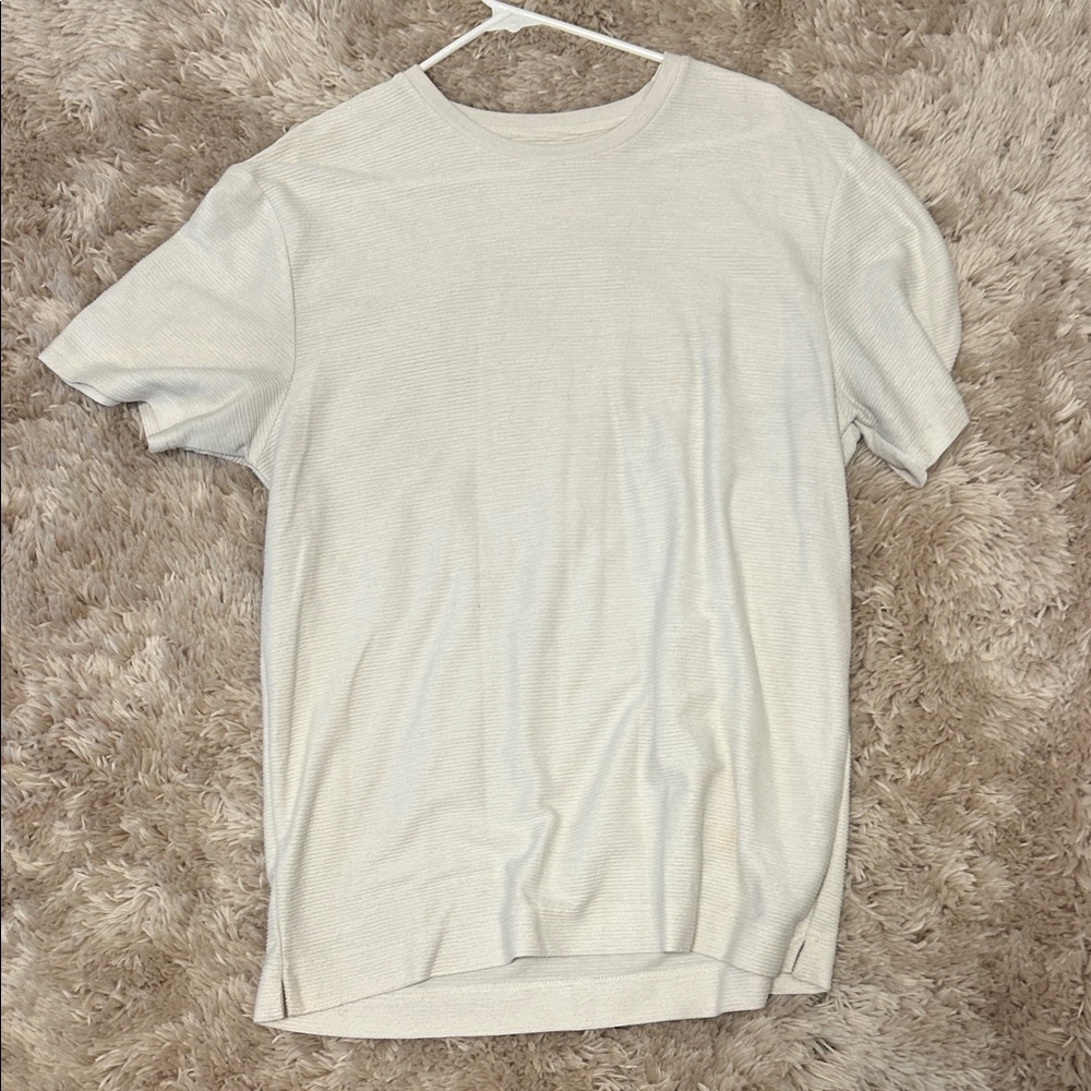 Zara Men's Off-White Short Sleeve Tee